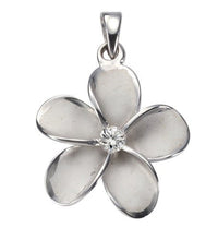 Anhänger Silber 925 rhodiniert Blume Zirkonia - Avrum