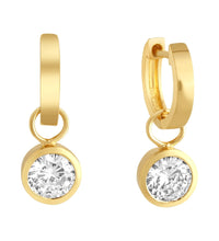Ohrringe Silber 925 vergoldet mit weißen Zirkonia - Steinen - Avrum