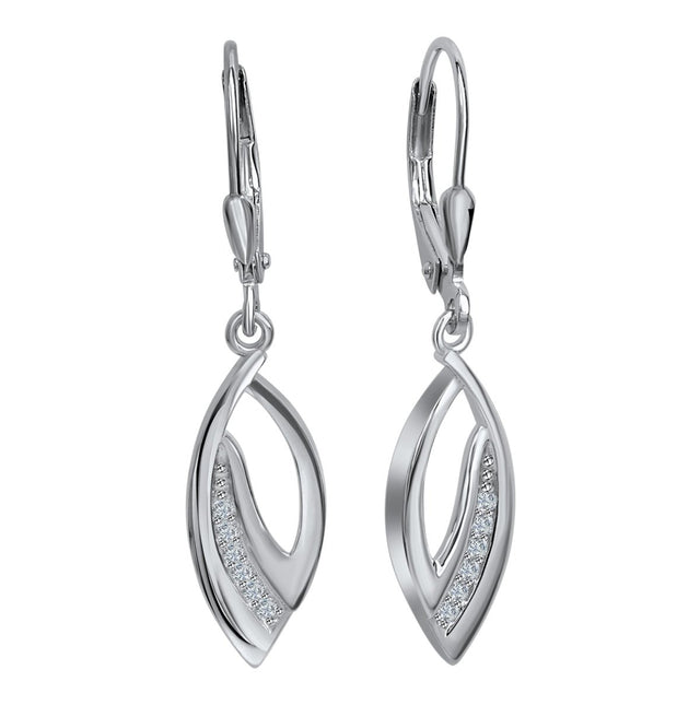 Ohrhänger Silber Zirkonia weiß - Avrum