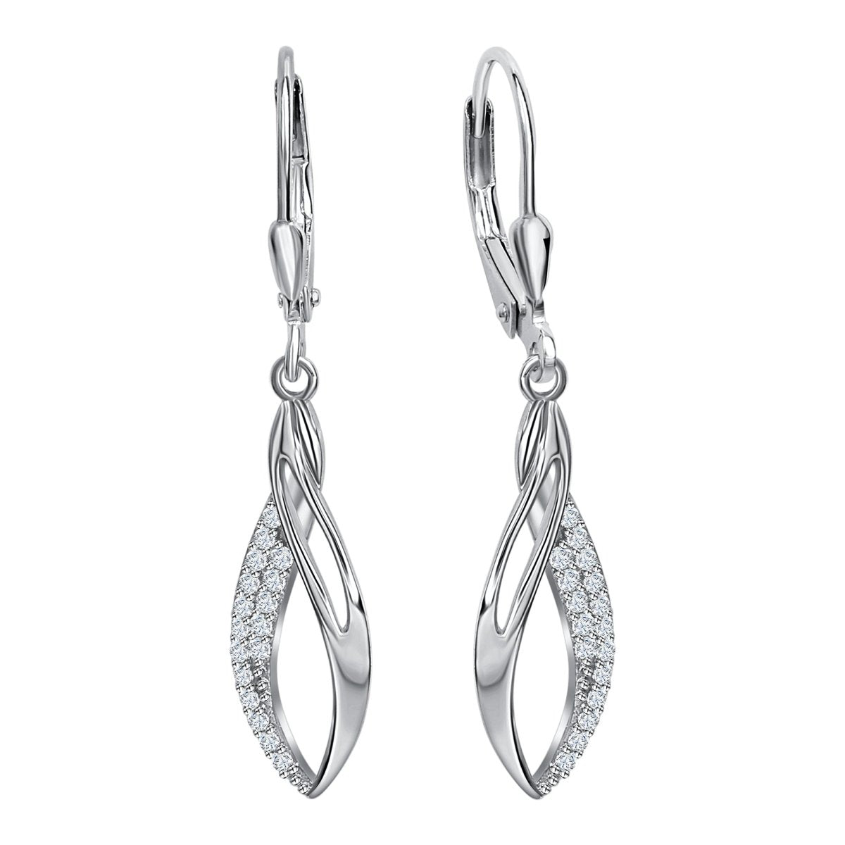 Ohrhänger Silber Zirkonia weiß - Avrum