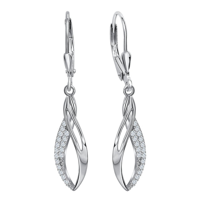 Ohrhänger Silber Zirkonia weiß - Avrum