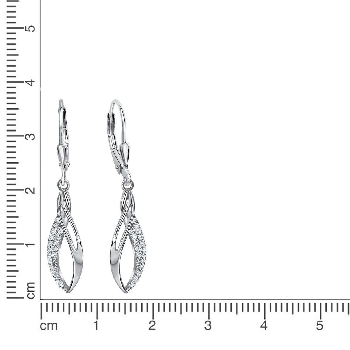 Ohrhänger Silber Zirkonia weiß - Avrum