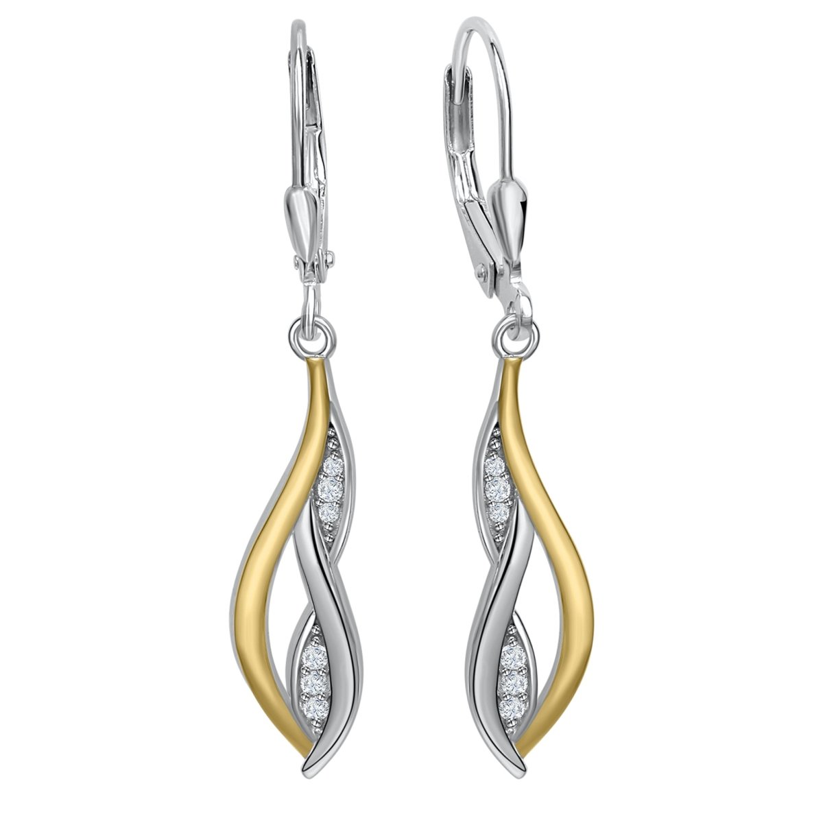 Ohrhänger Silber Zirkonia weiß - Avrum