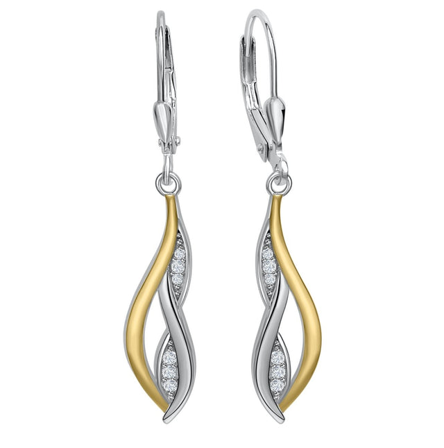 Ohrhänger Silber Zirkonia weiß - Avrum