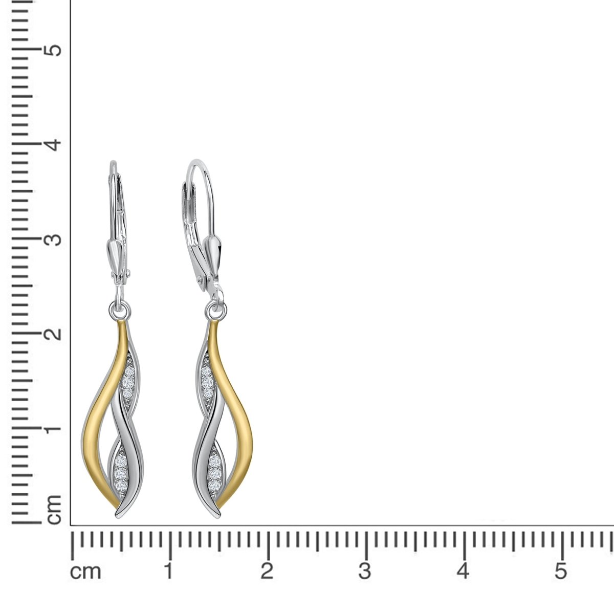 Ohrhänger Silber Zirkonia weiß - Avrum