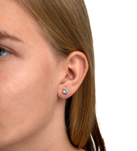 Ohrringe Silber 925 rhodiniert mit Blautopas (beh.) - Avrum