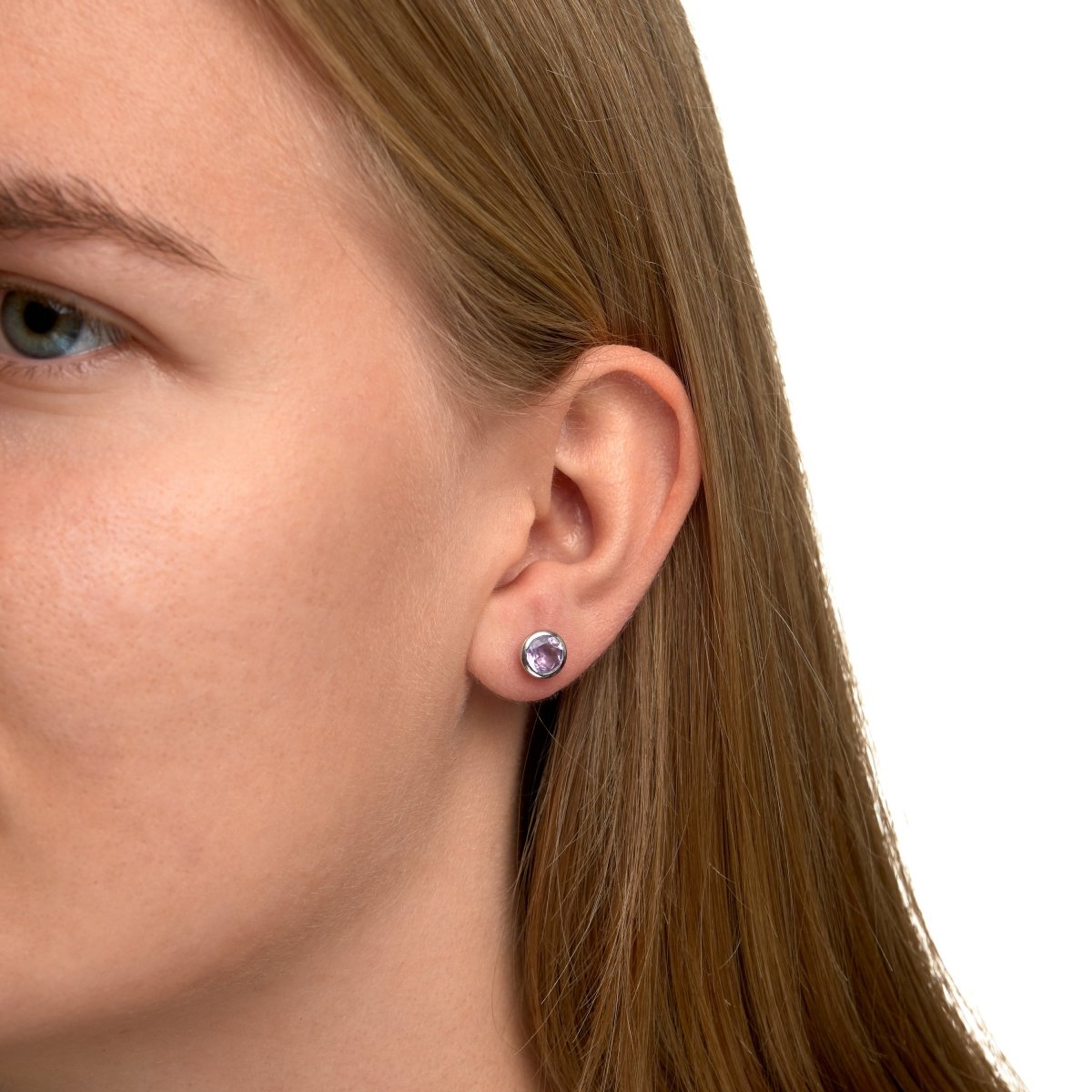 Ohrringe Silber 925 rhodiniert mit Topas dunkelblau (beh.) - Avrum