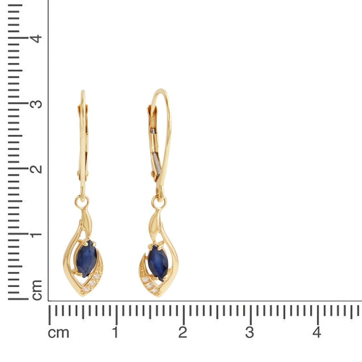 Ohrhänger 375 Gelbgold mit Rubin und Weißtopas - Avrum