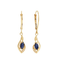 Ohrhänger 375 Gelbgold mit Rubin und Weißtopas - Avrum