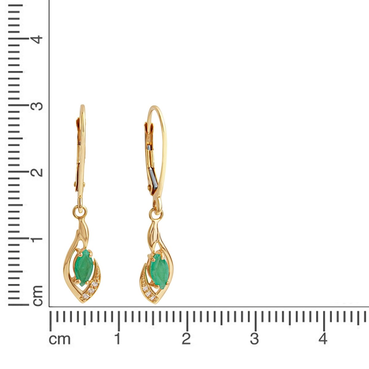 Ohrhänger 375 Gelbgold mit Rubin und Weißtopas - Avrum