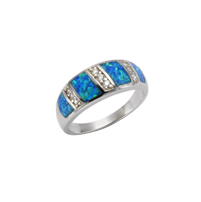 Ring 925 Sterling Silber synth. Opal Zirkonia - Avrum