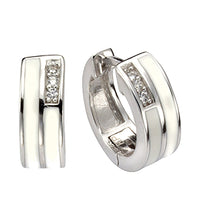 Klappcreolen 925 Sterling Silber Zirkonia - Avrum