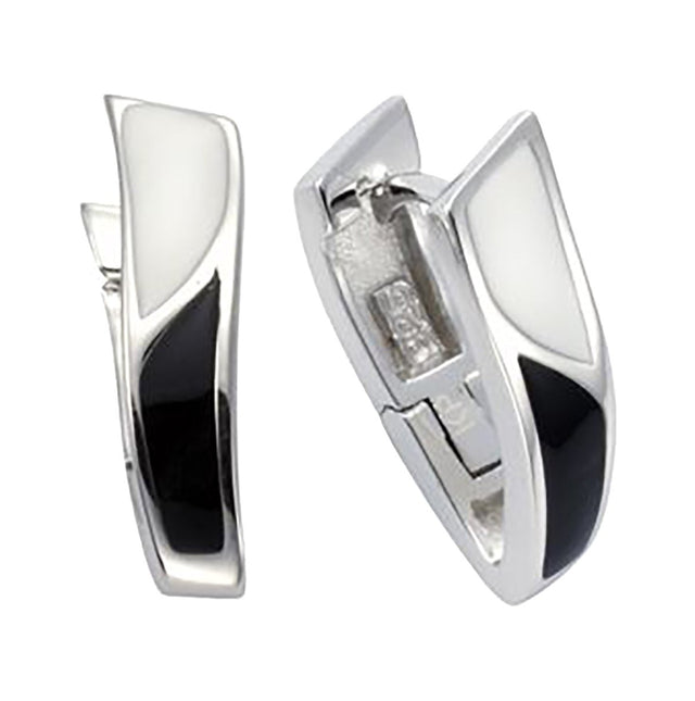 Klappcreolen 925 Sterling Silber Lack - Avrum