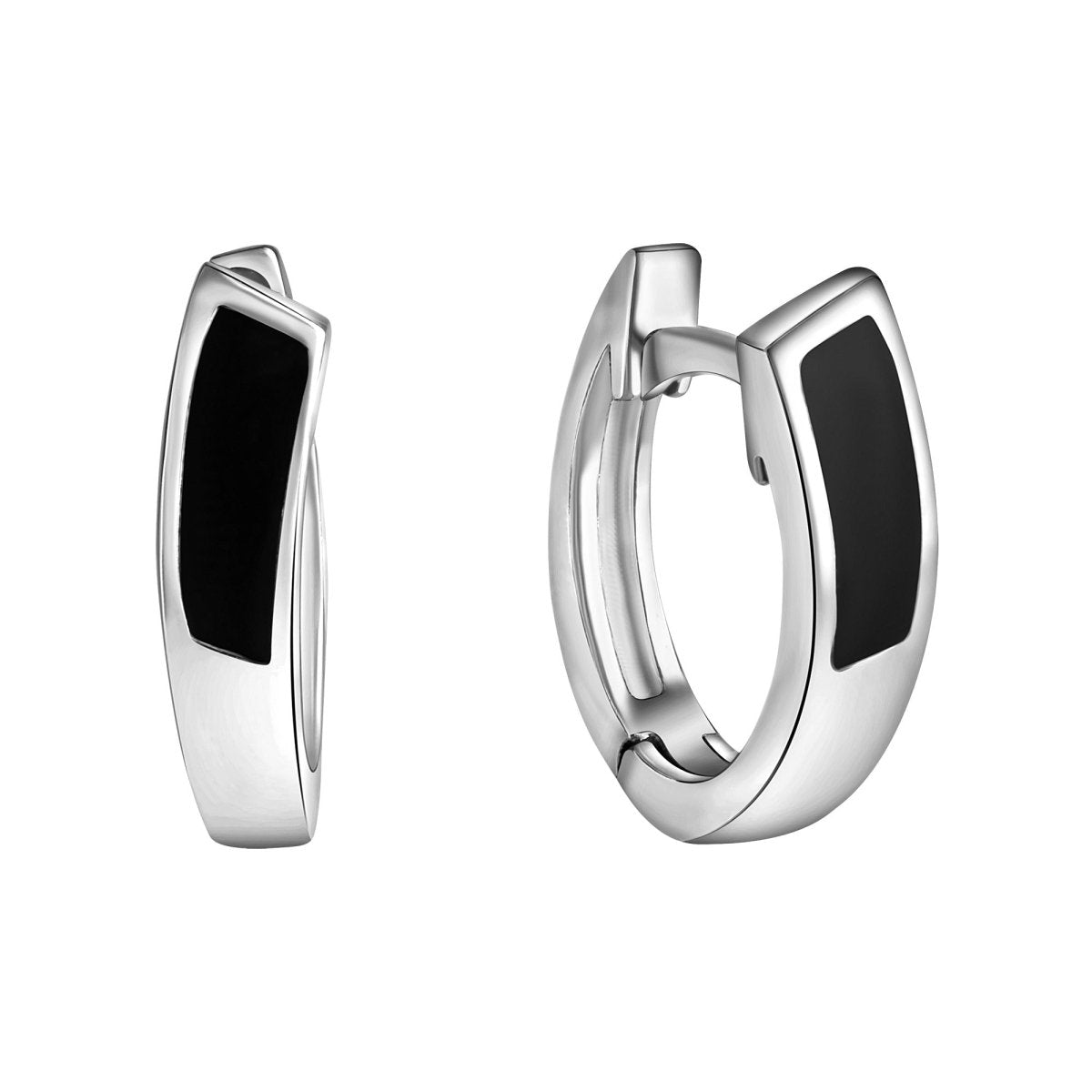 Klappcreolen 925 - Sterling Silber rhodiniert - Avrum