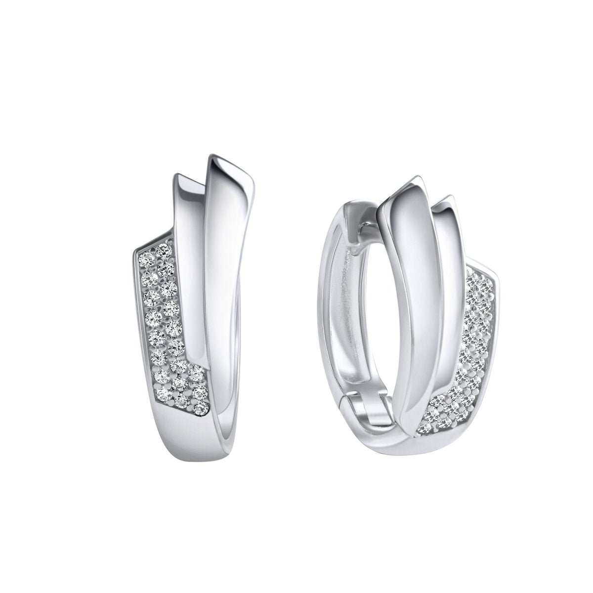 Klappcreolen 925 - Sterling Silber rhodiniert - Avrum