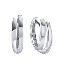 Klappcreolen 925 - Sterling Silber rhodiniert - Avrum