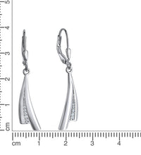 Ohrhänger 925 - Sterling Silber rhodiniert Zirkonia - Avrum