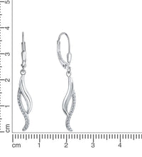 Ohrhänger 925 - Sterling Silber rhodiniert Zirkonia - Avrum