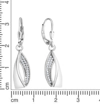 Ohrhänger 925 - Sterling Silber rhodiniert Zirkonia - Avrum