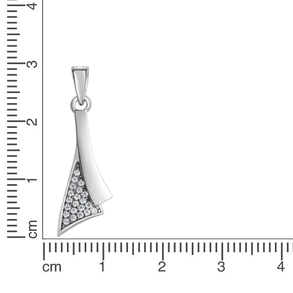 Anhänger 925 - Sterling Silber rhodiniert Zirkonia - Avrum