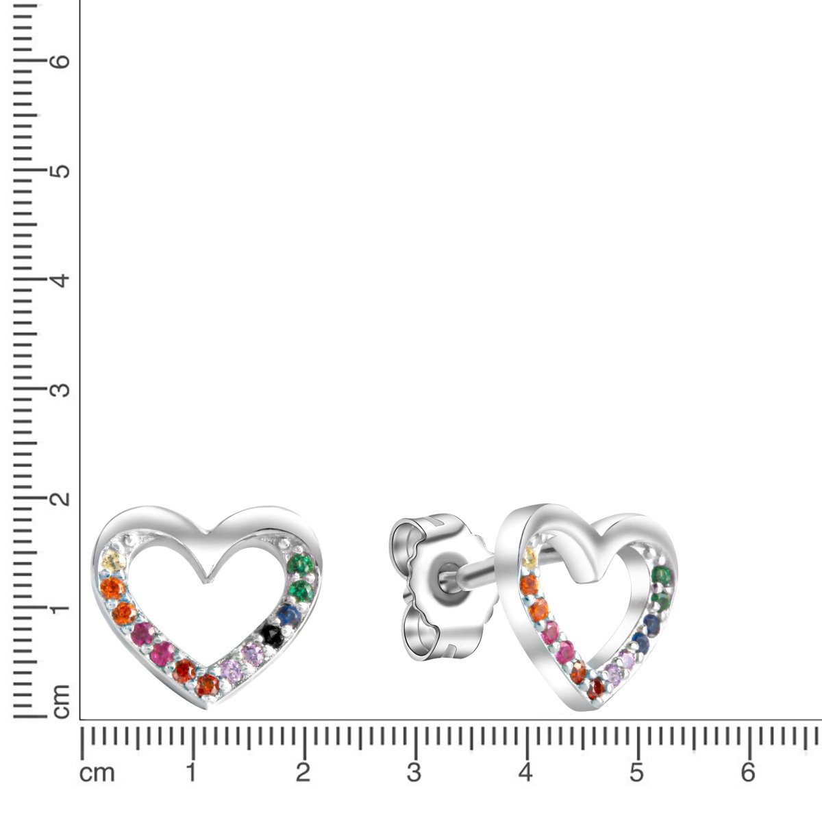 Ohrstecker 925 - Sterling Silber rhodiniert Kristalle - Avrum