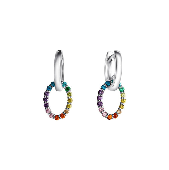 Creolen 925 - Sterling Silber rhodiniert Zirkonia - Avrum