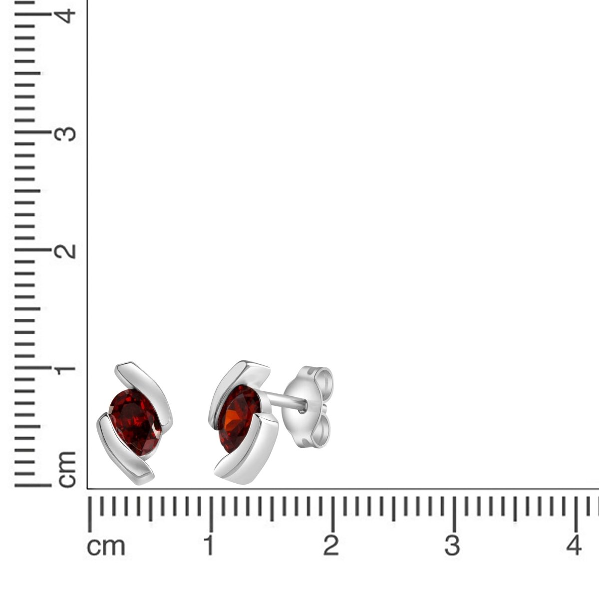 Ohrstecker 925 - Sterling Silber rhodiniert - Avrum