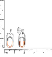 Ohrhänger 925 - Sterling Silber rhodiniert (teil) Zirkonia - Avrum