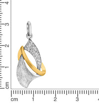 Anhänger 925 - Sterling Silber rhodiniert teilweise vergoldet mit Zirkonia - Avrum