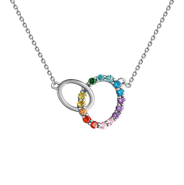 Collier 925 - Sterling Silber rhodiniert Zirkonia - Avrum
