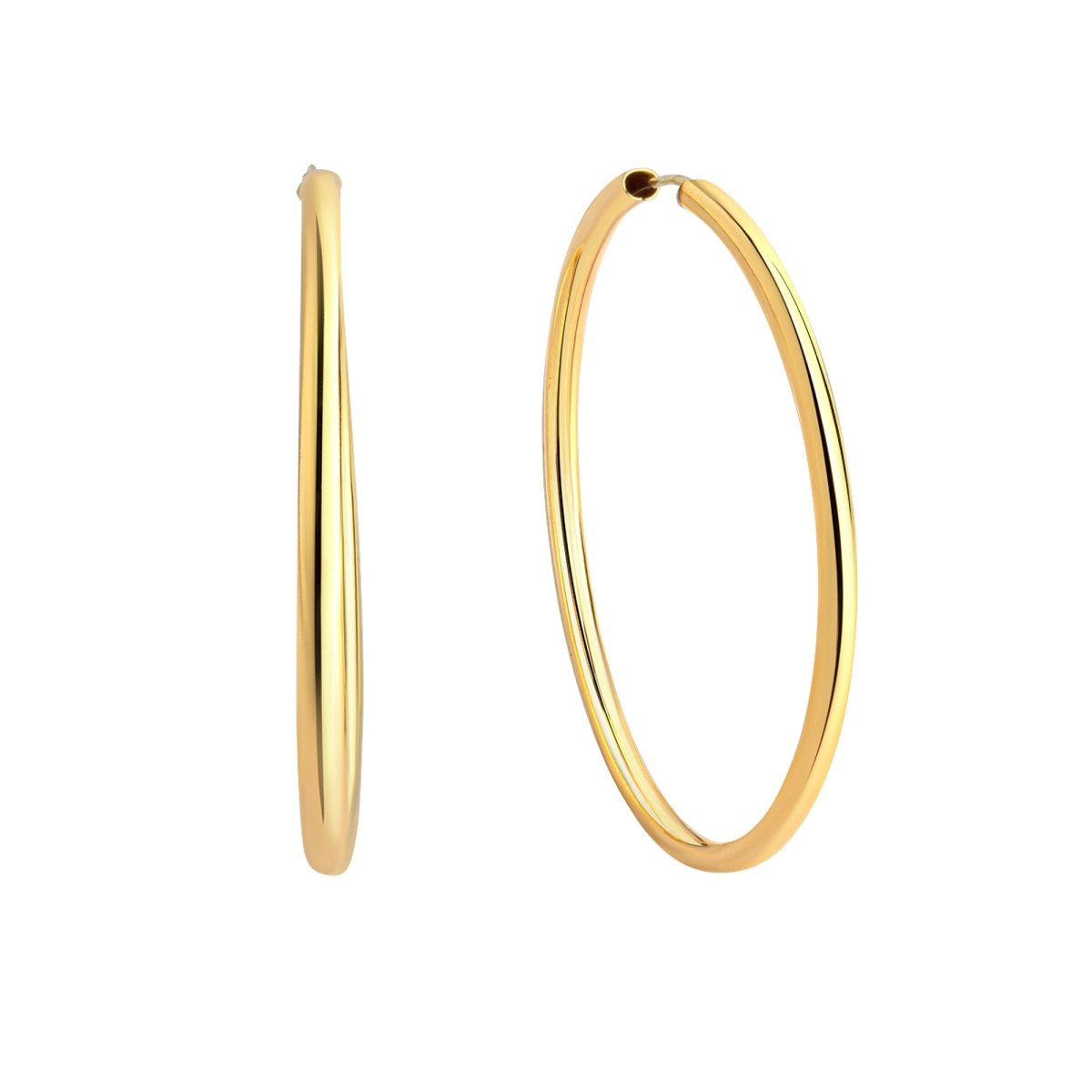 Creolen 925 Silber rhodiniert 4,0cm - Avrum