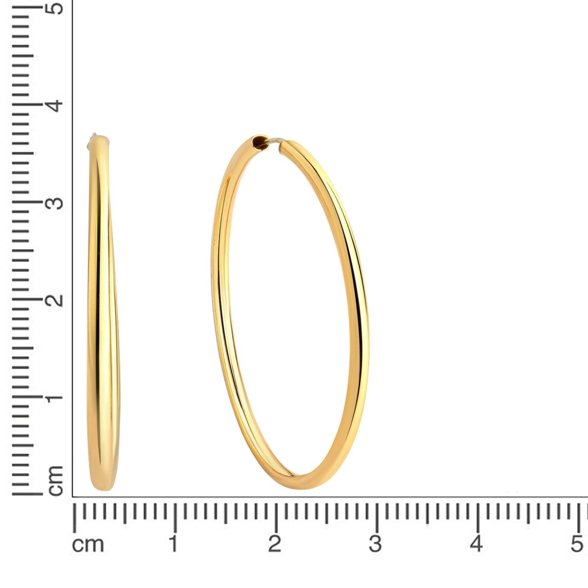 Creolen 925 Silber rhodiniert 4,0cm - Avrum