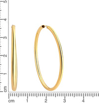 Creolen 925 Silber rhodiniert 4,0cm - Avrum
