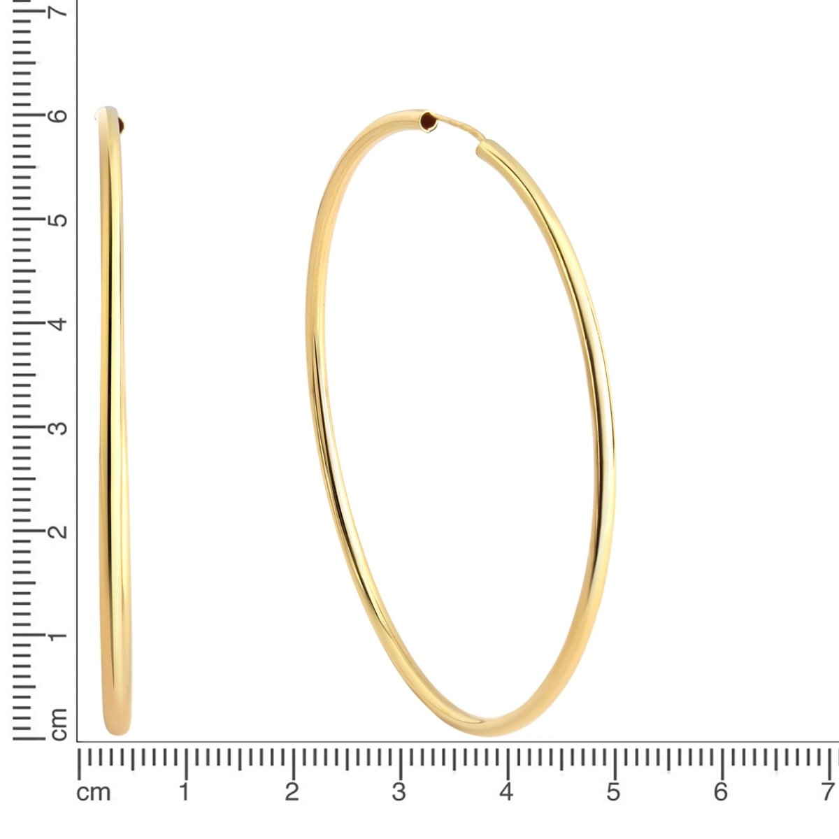 Creolen 925 Silber rhodiniert 6,0cm - Avrum