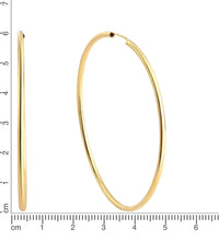 Creolen 925 Silber rhodiniert 6,0cm - Avrum
