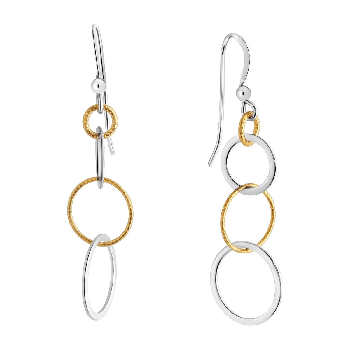 Ohrhaken 925 Silber Ringe rhodiniert - Avrum