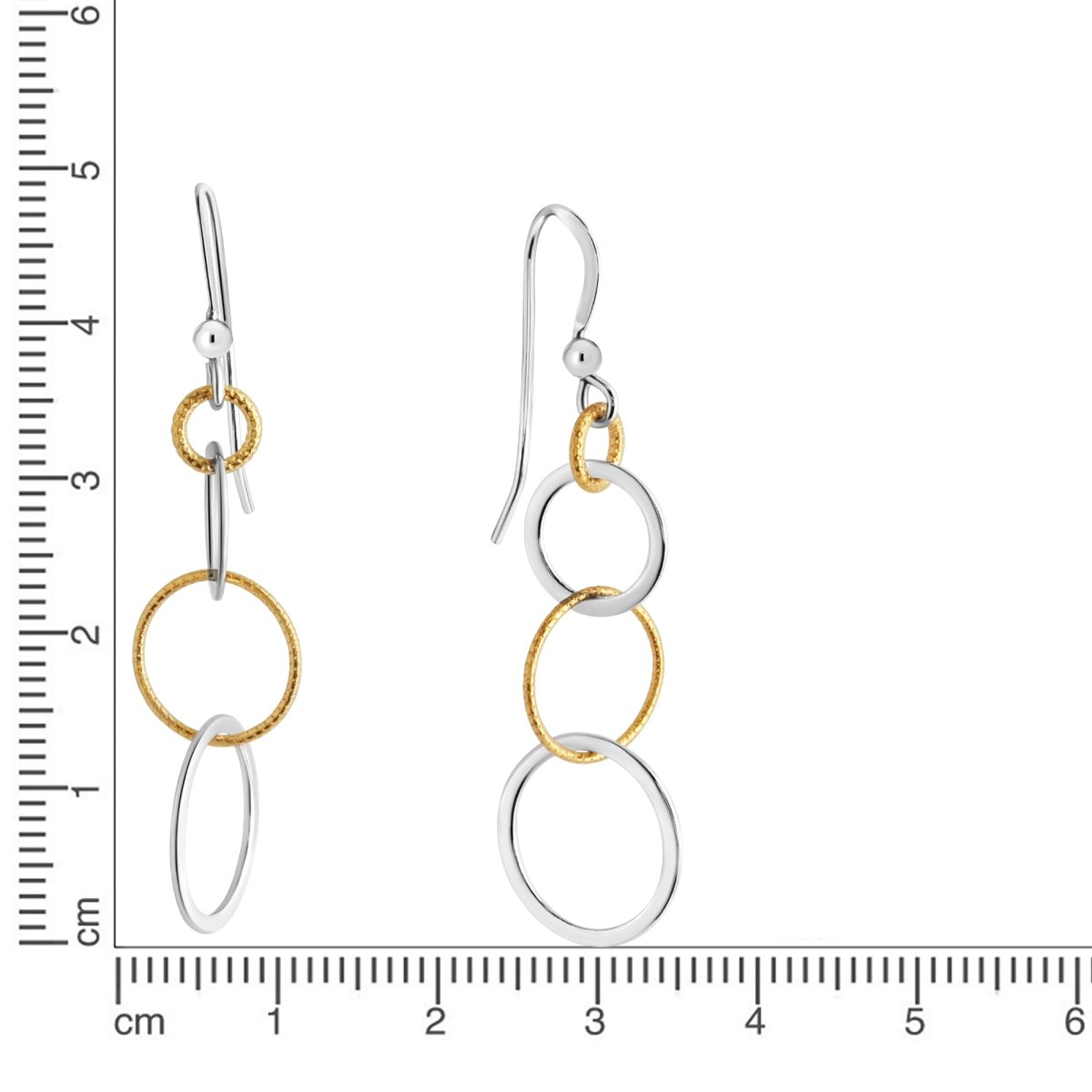 Ohrhaken 925 Silber Ringe rhodiniert - Avrum