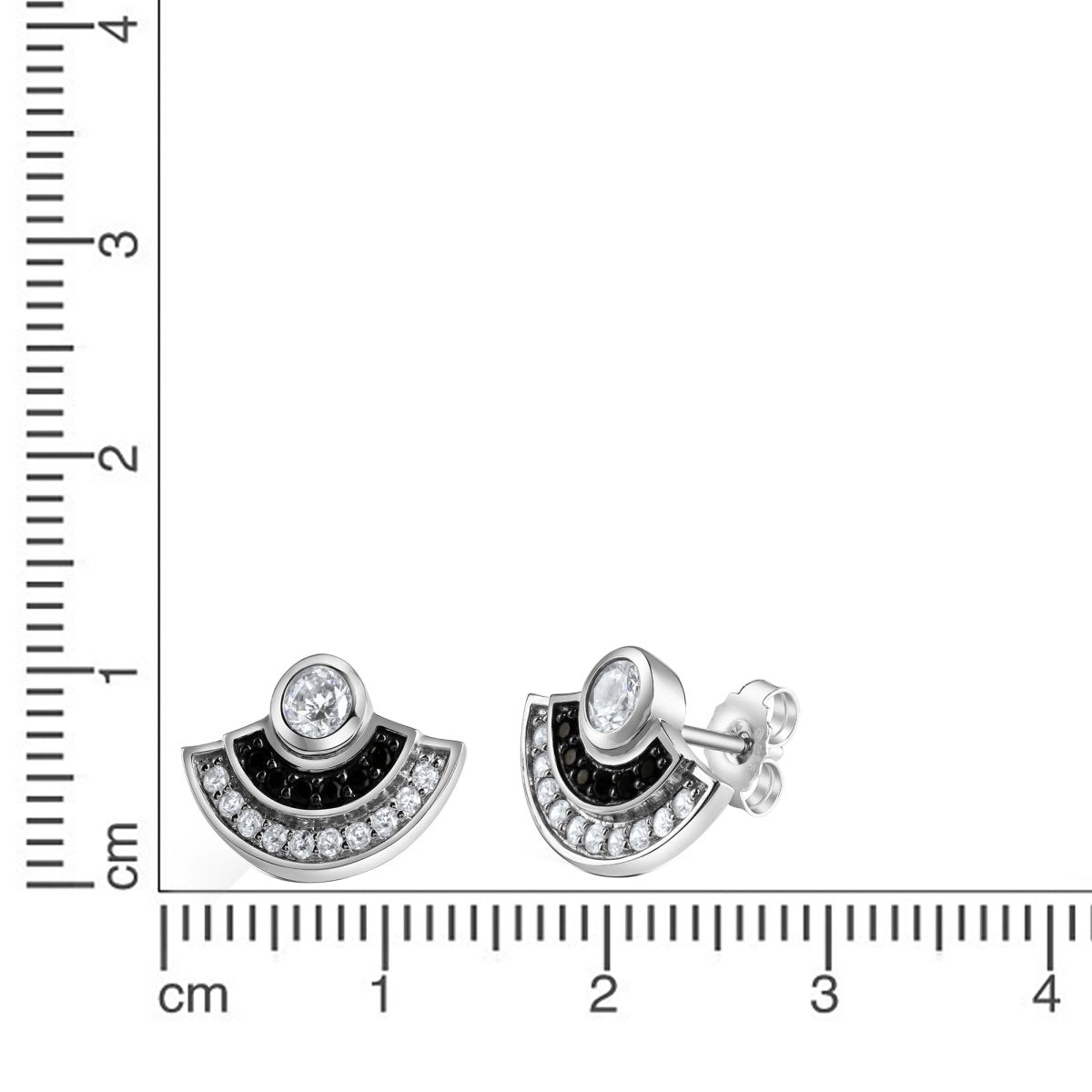 Ohrstecker 925 - Sterling Silber rhodiniert Zirkonia - Avrum