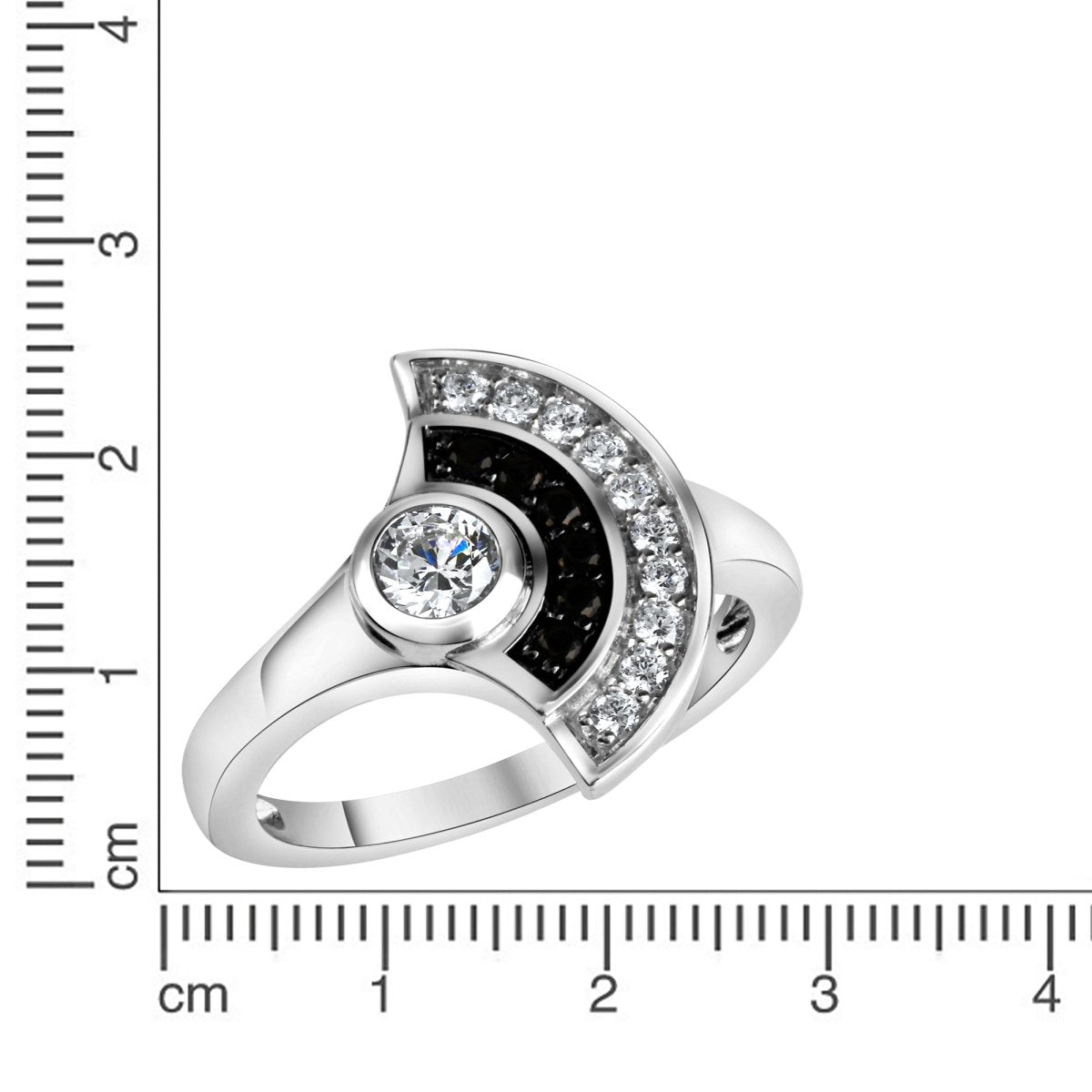 Ring 925 - Sterling Silber rhodiniert Zirkonia - Avrum