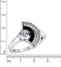 Ring 925 - Sterling Silber rhodiniert Zirkonia - Avrum