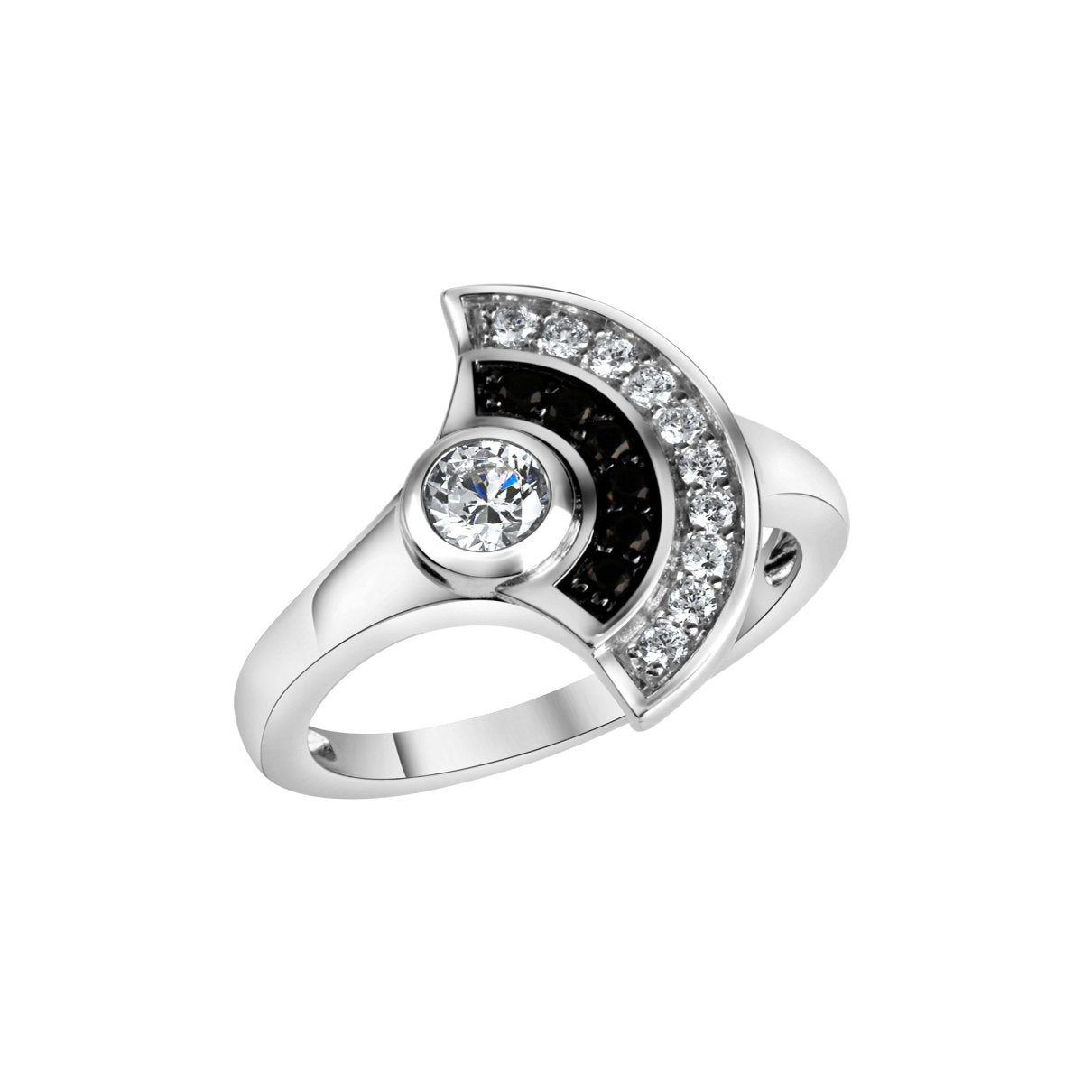 Ring 925 - Sterling Silber rhodiniert Zirkonia - Avrum