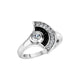 Ring 925-Sterling Silber rhodiniert Zirkonia