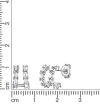 Ohrstecker 925 - Sterling Silber rhodiniert Zirkonia - Avrum