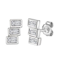 Ohrstecker 925 - Sterling Silber rhodiniert Zirkonia - Avrum