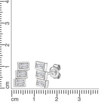Ohrstecker 925 - Sterling Silber rhodiniert Zirkonia - Avrum