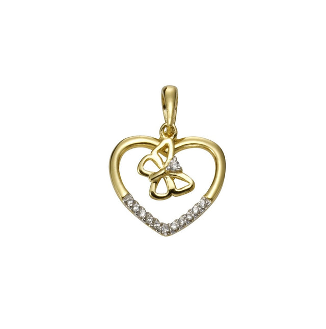 Anhänger 925 - Sterling Silber vergoldet Zirkonia - Avrum