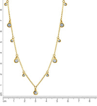 Collier 925 - Sterling Silber vergoldet Zirkonia - Avrum