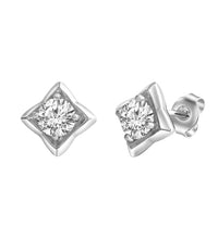 Ohrstecker 925 - Sterling Silber rhodiniert Zirkonia - Avrum