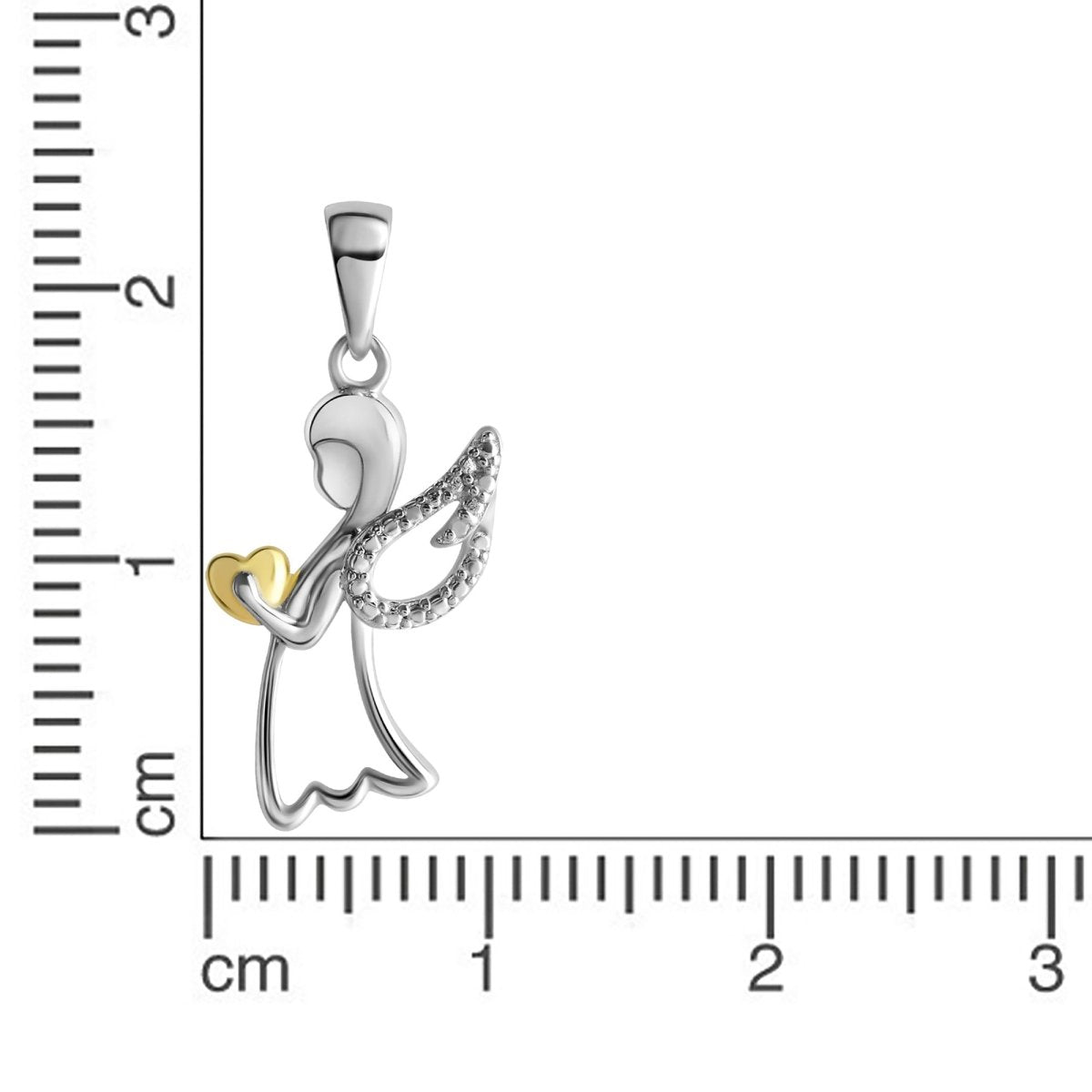 Anhänger 925 - Sterling Silber rhodiniert teils vergoldet - Avrum
