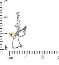 Anhänger 925 - Sterling Silber rhodiniert teils vergoldet - Avrum
